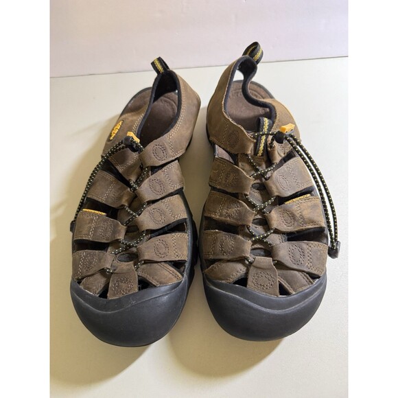 Keen Newport H2 Sandals Mens 10 Brown Leather Hiking Waterproof Fisherman main image 5
